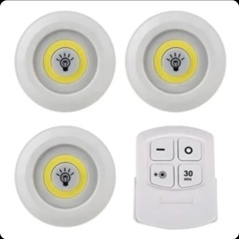 چراغ زیر کابینتی ریموت دار اورجینال 3in1 بسته 3 عددی