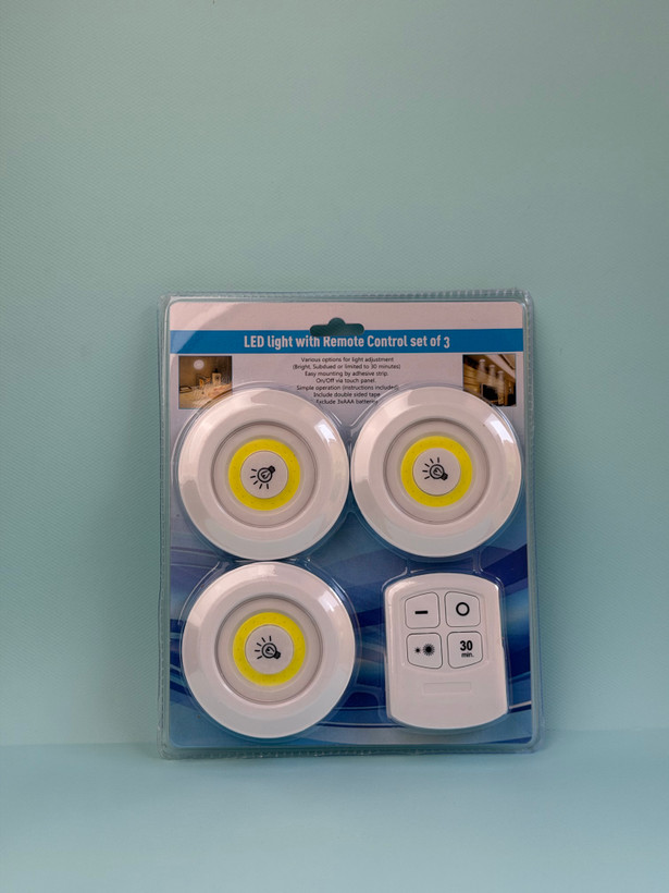 چراغ زیر کابینتی ریموت دار اورجینال 3in1 بسته 3 عددی