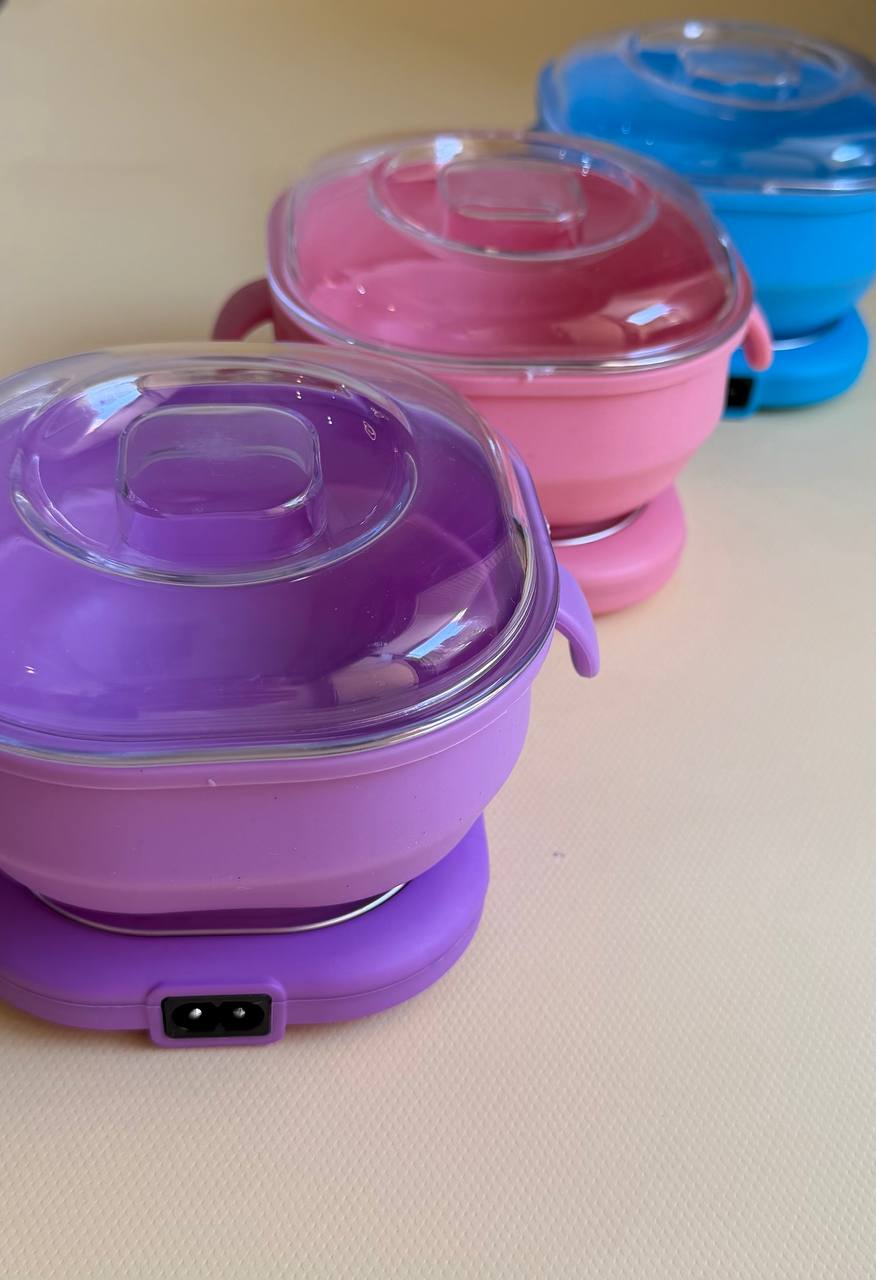 دستگاه ذوب وکس سیلیکونی تاشو Wax Warmer اورجینال | موم گرم کن 400 میلی‌لیتری 100 وات